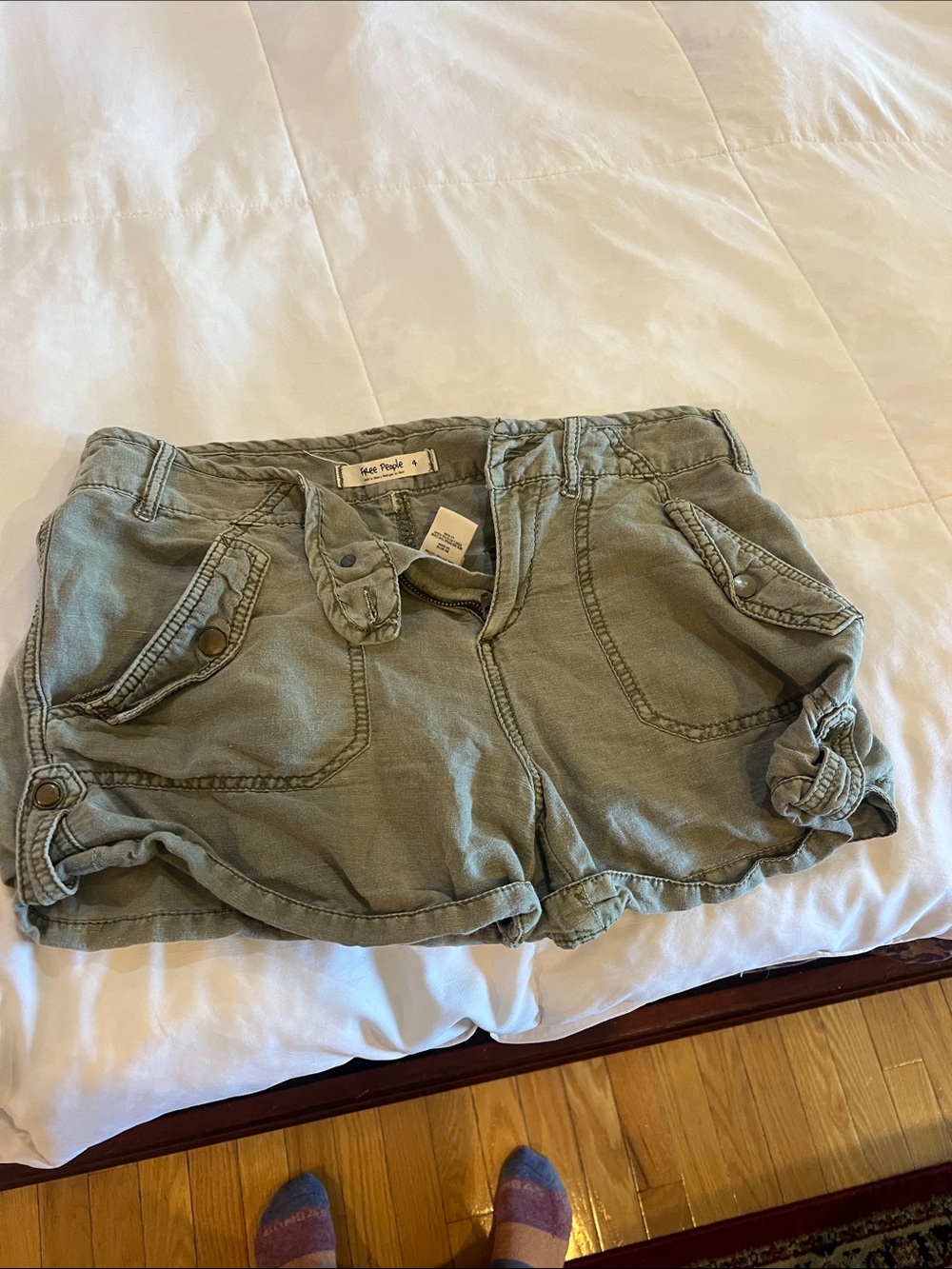 Free people Casual Olive Green Women's Cargo Shorts